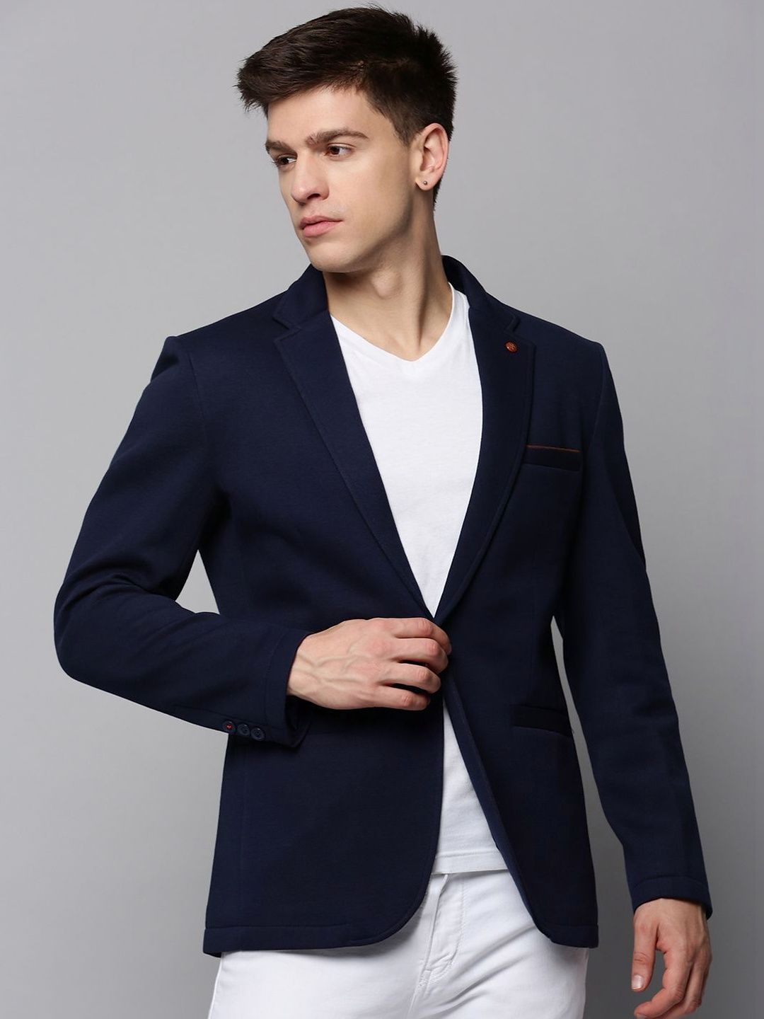 SHOWOFFFF Notched Lapel Single-Breasted Blazer-image-45
