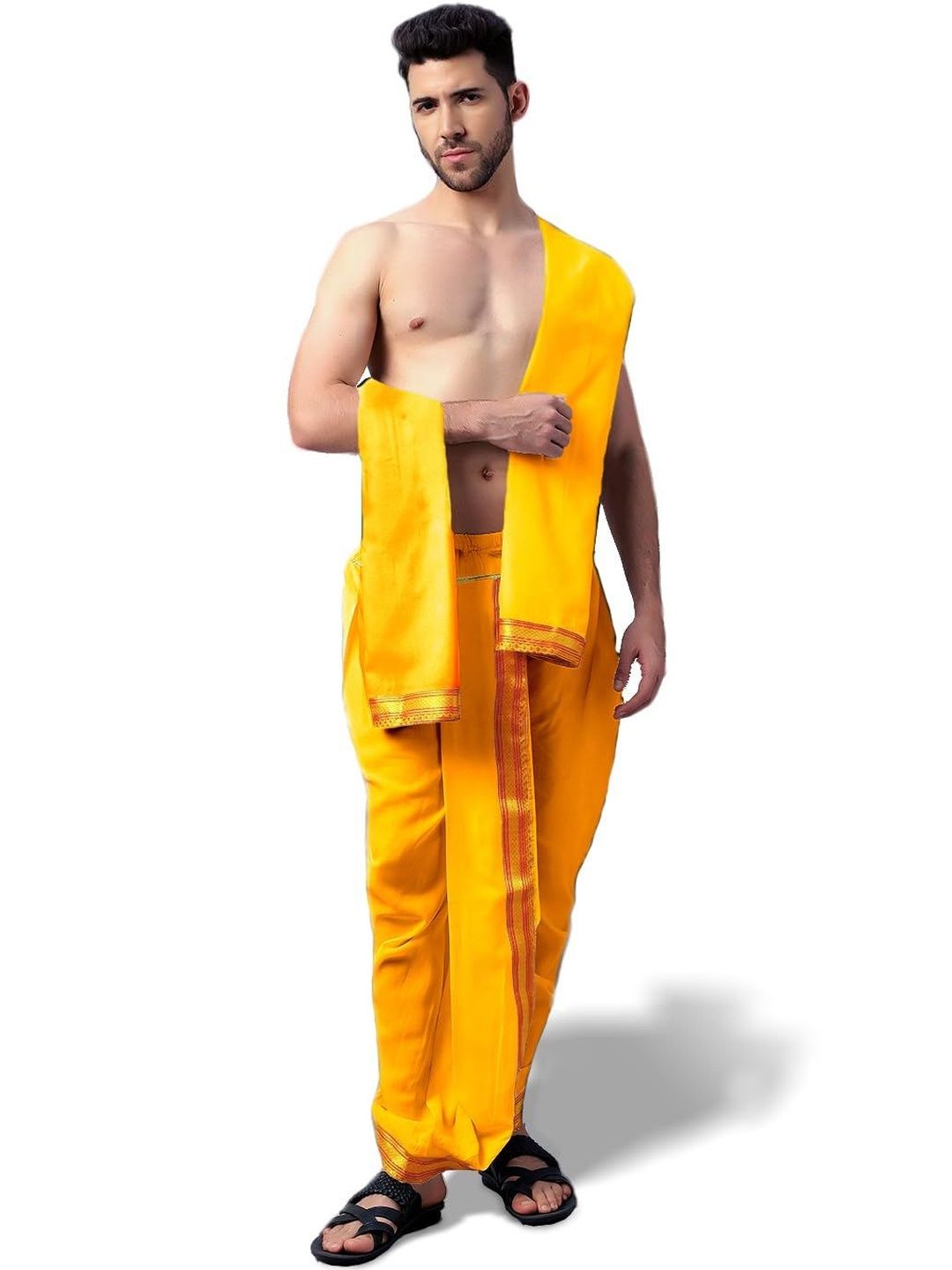 Spewim Men Cotton Dhotis With Dupatta-picture-49