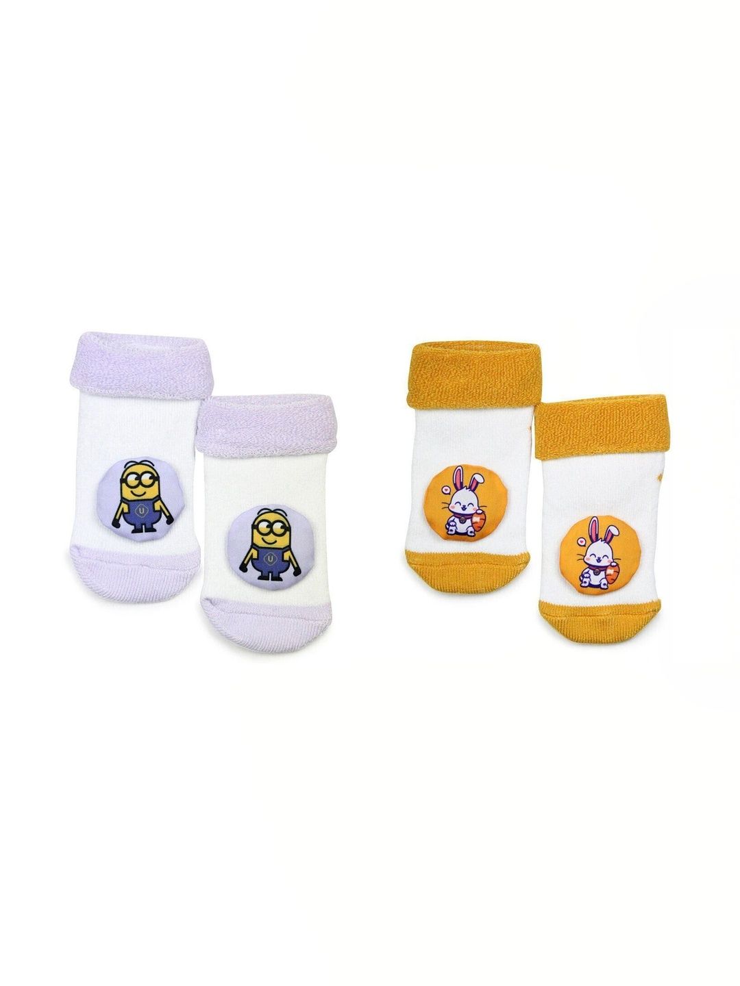 SOXBAE Infants Pack Of 2 Patterned Ankle Length Socks-picture-24