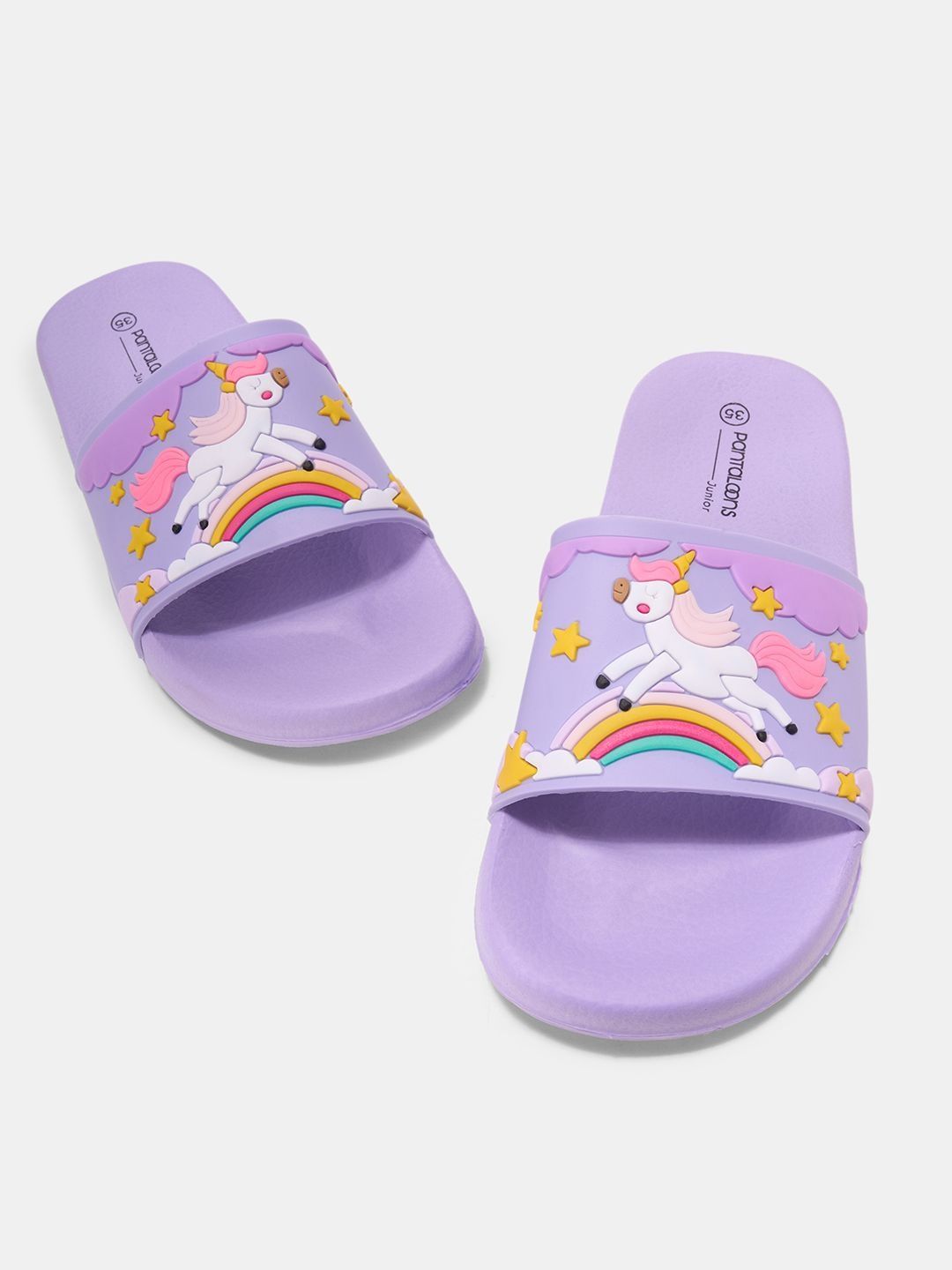 Pantaloons Junior Girls Printed Rubber Sliders-picture-12