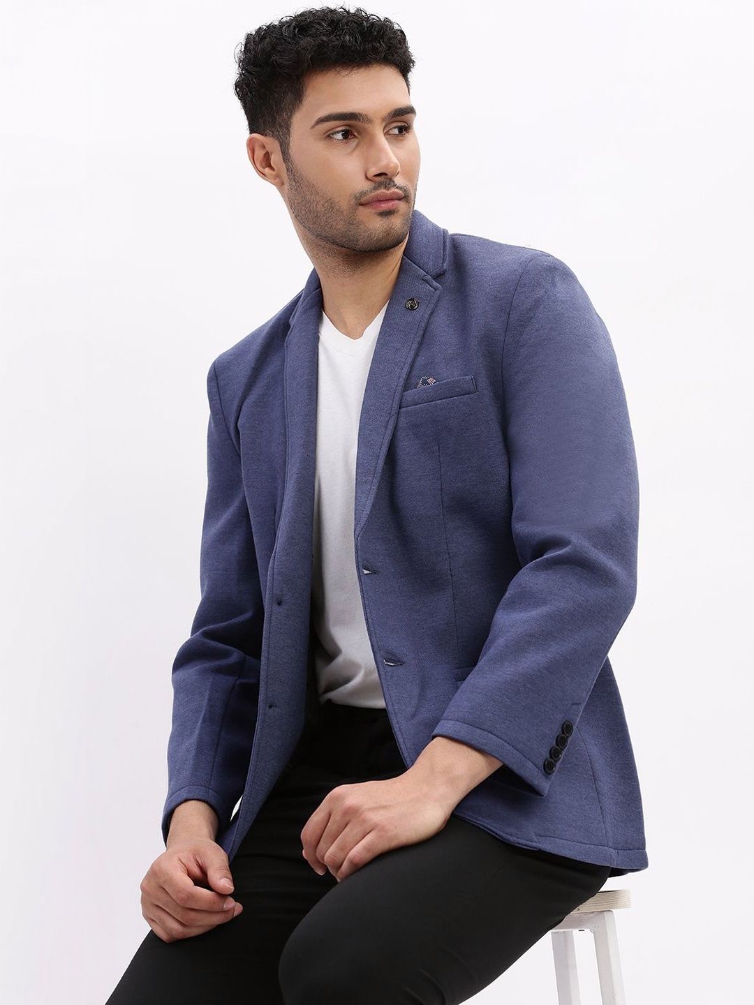 SHOWOFFFF Notched Lapel Single-Breasted Slim Fit Blazers-picture-41