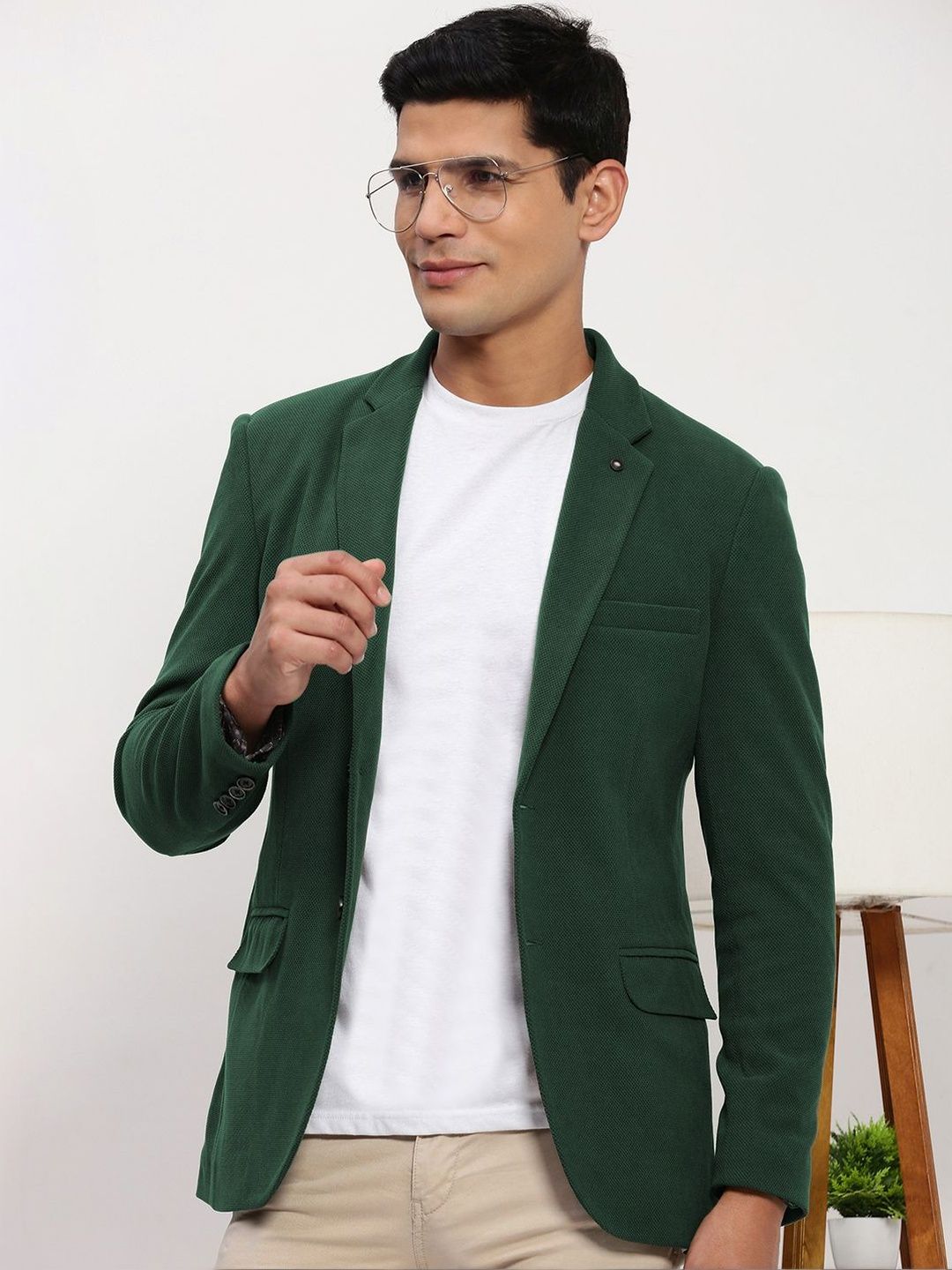 SHOWOFFFF Single-Breasted Slim Fit Blazers-image-43
