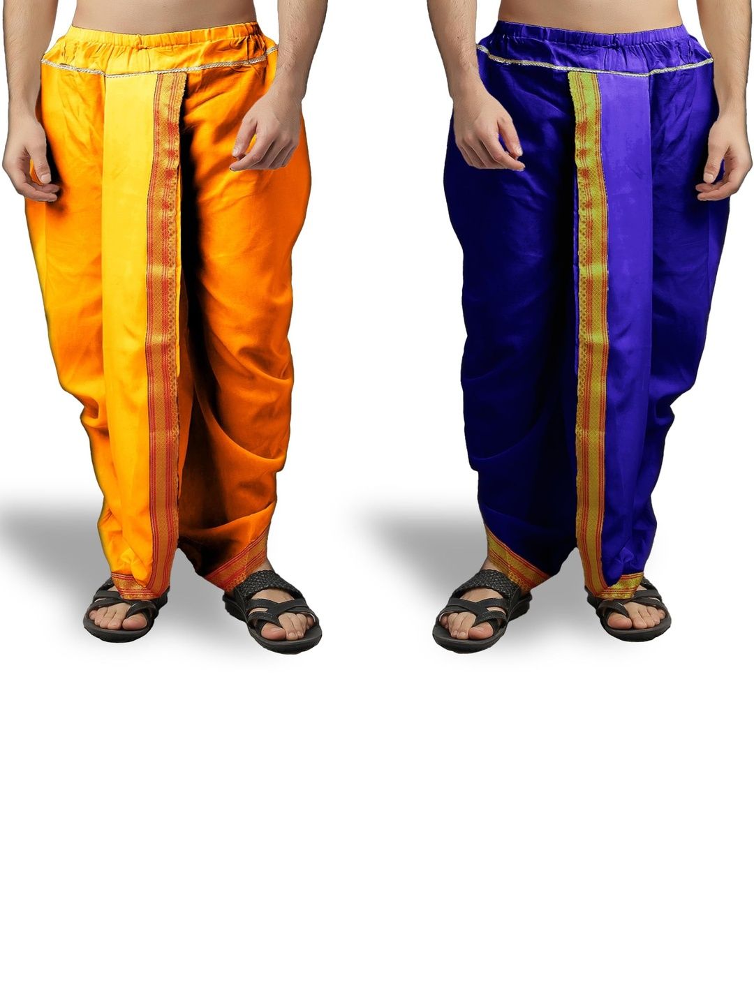 Spewim Pack of 2 Men Multicolored Cotton Dhotis-picture-52