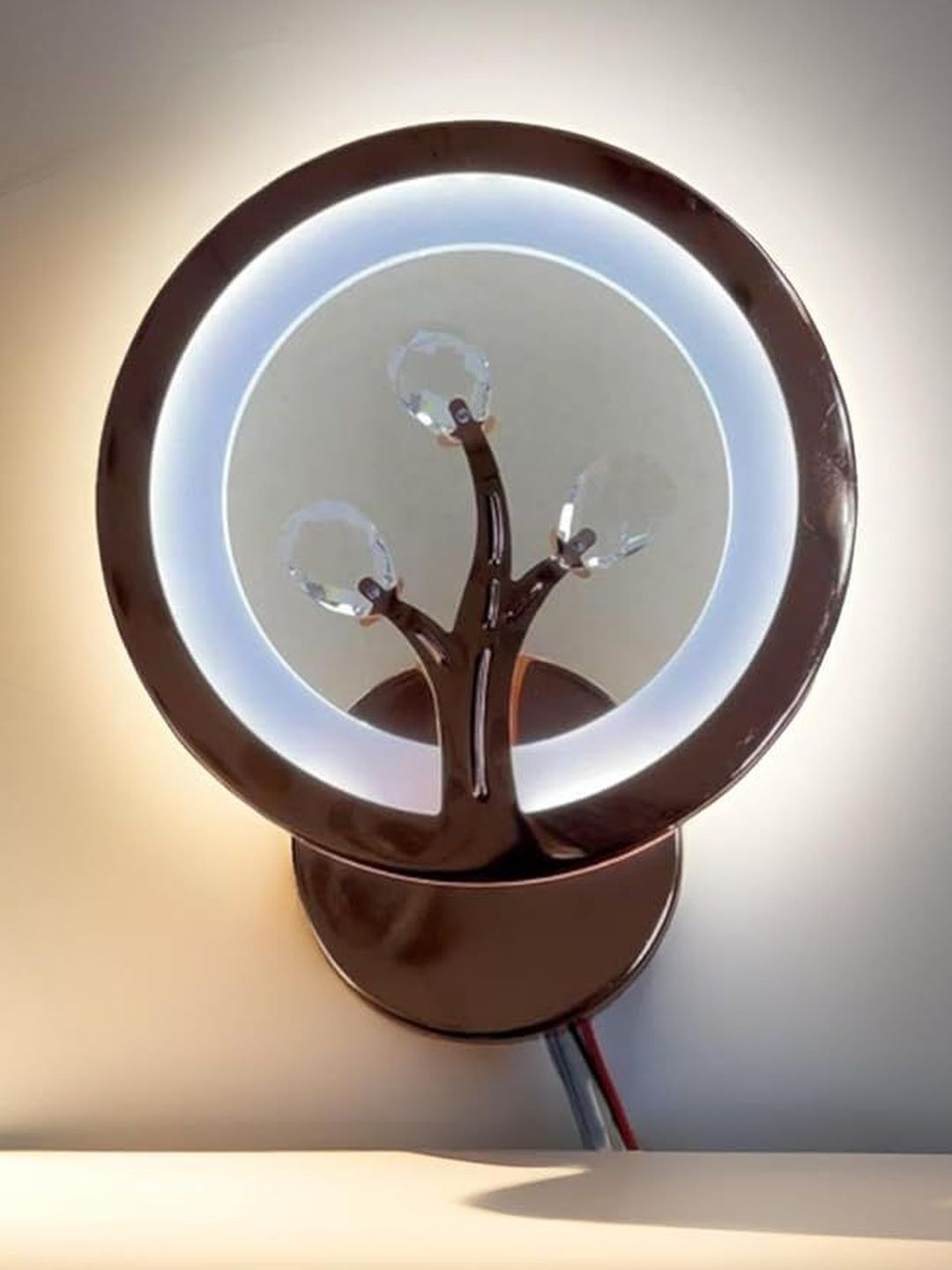 Jaraya Brown Metal Contemporary Abstract Shaped Shaped Wall Lamp-picture-57