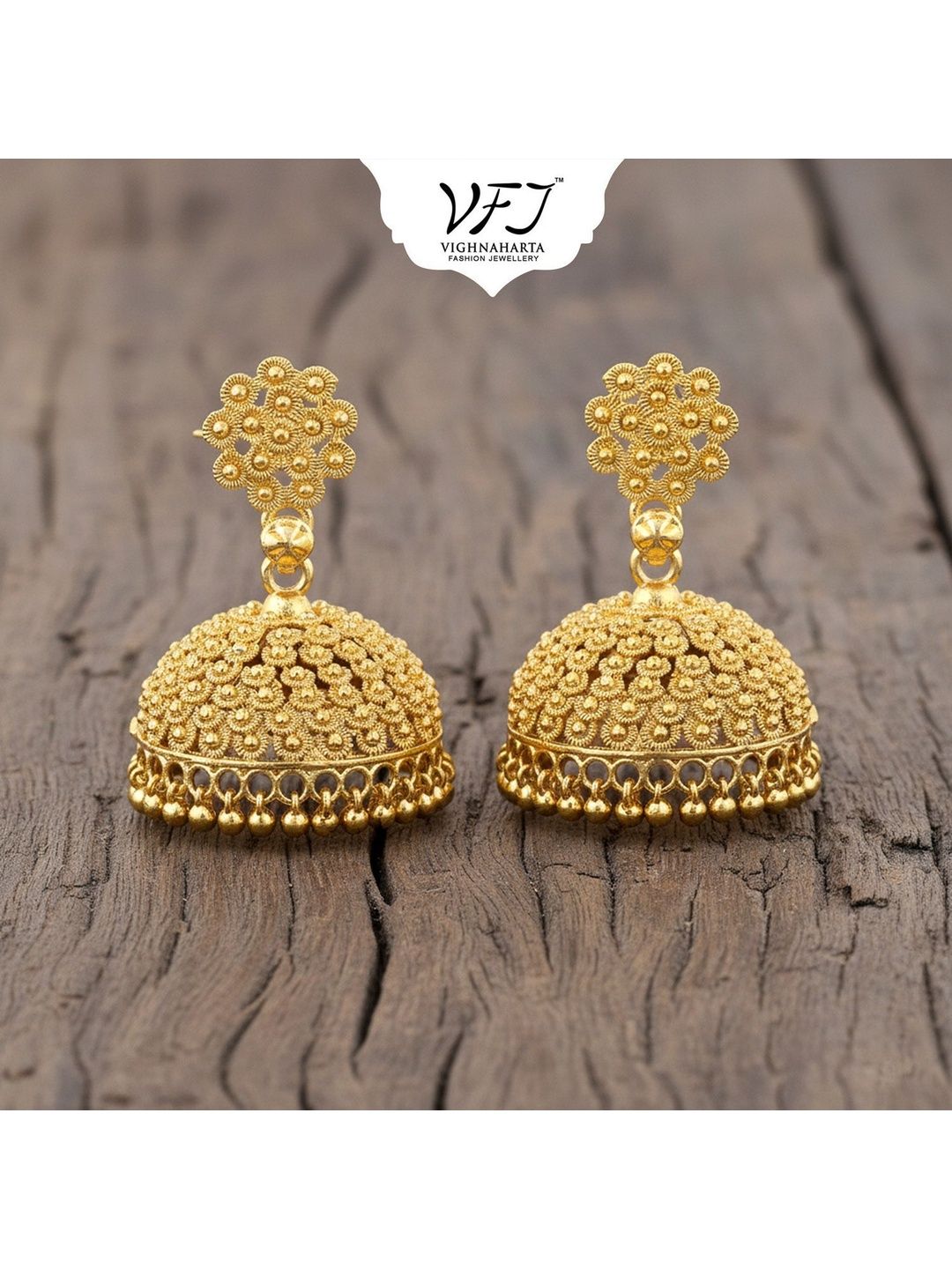 Vighnaharta Floral Jhumkas Earrings-picture-26