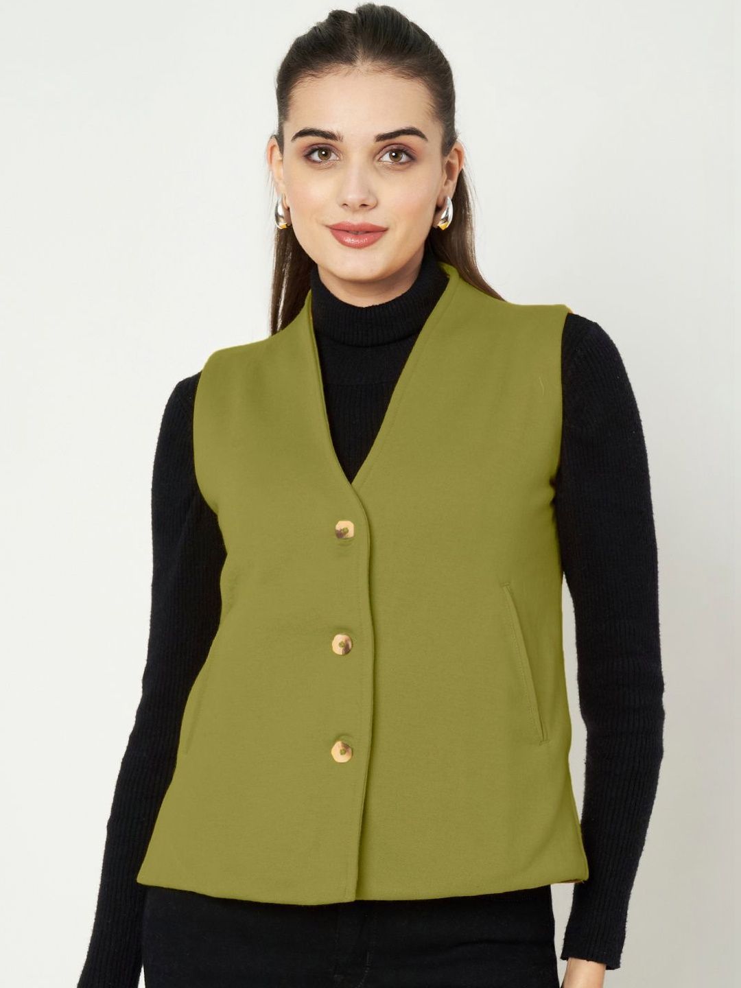 BRINNS V-Neck Sleeveless Casual Waistcoat-image-4