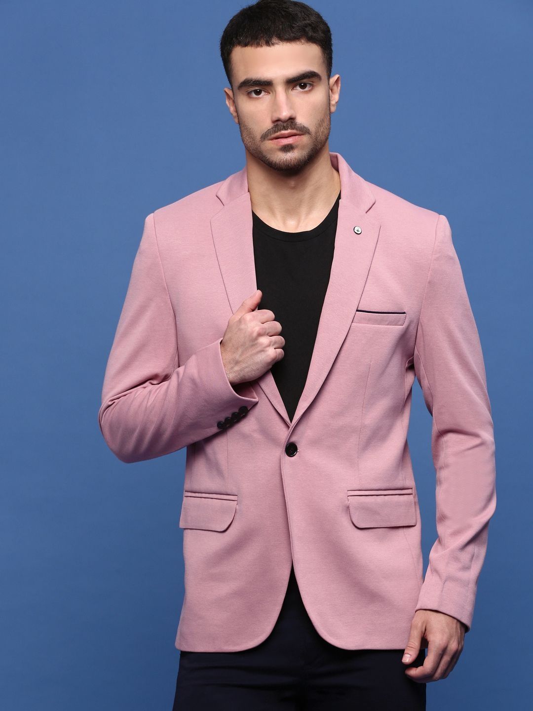 SHOWOFFFF Notched Lapel Single-Breasted Slim Fit Blazers-picture-39
