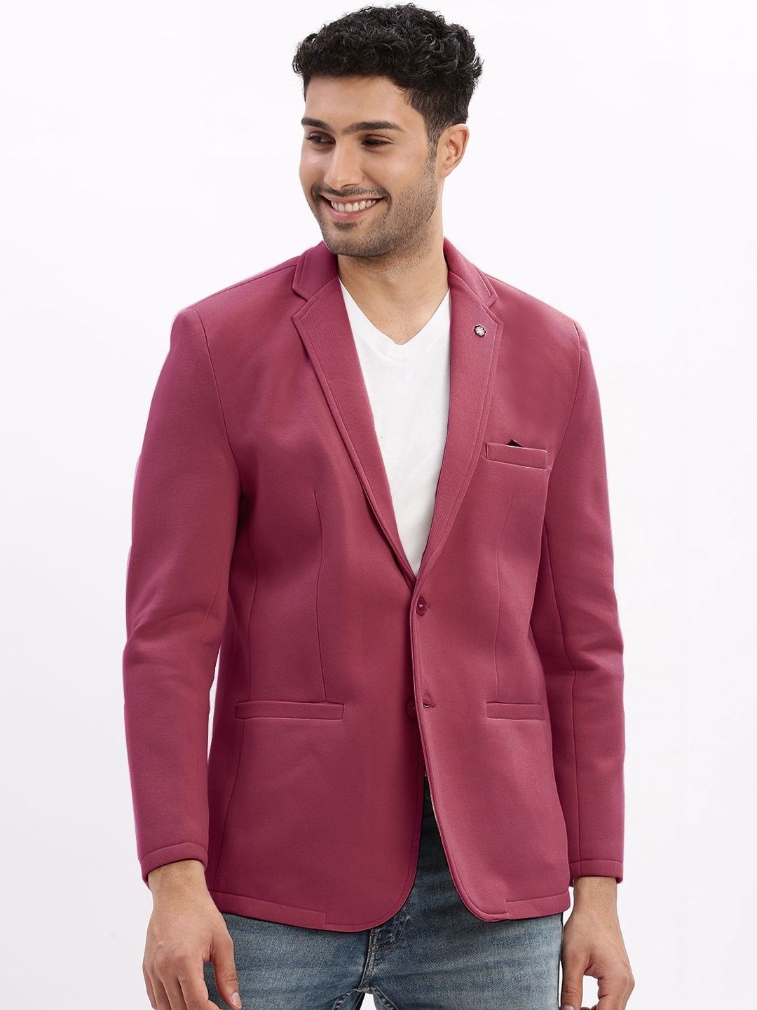 SHOWOFFFF Single-Breasted Slim Fit Blazers-image-45