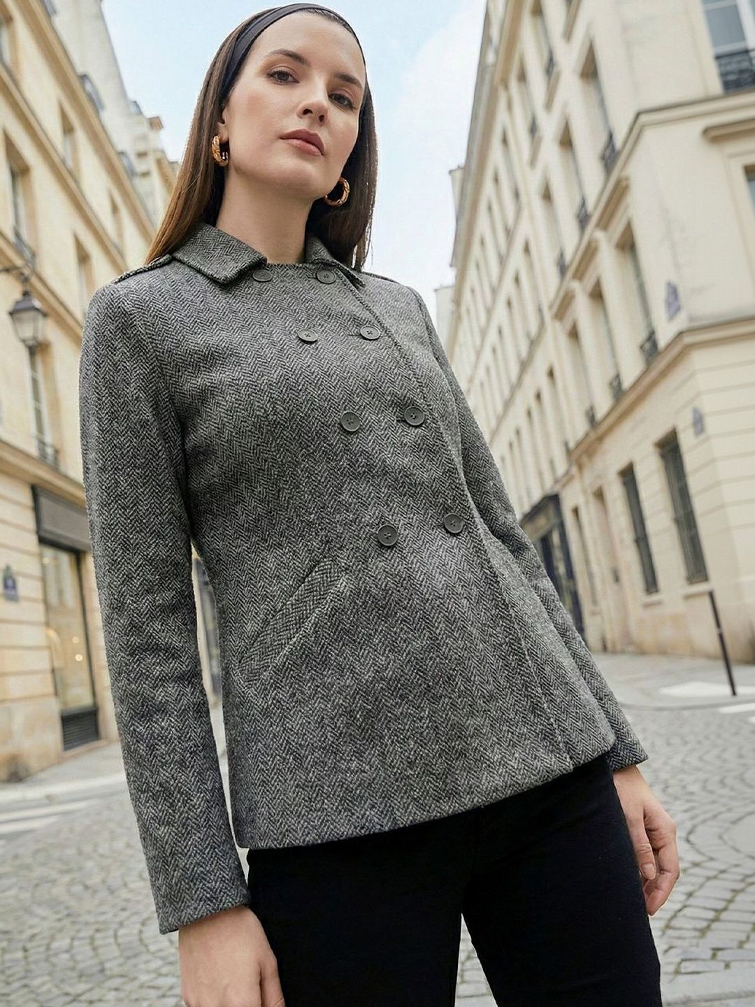 ZYNG Women Woollen Woven Jacket-picture-47
