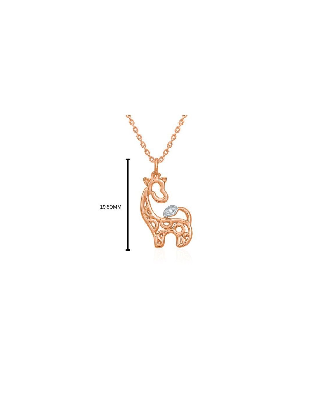 MIVRAA 9KT Gold Giraffe Pendant --picture-20