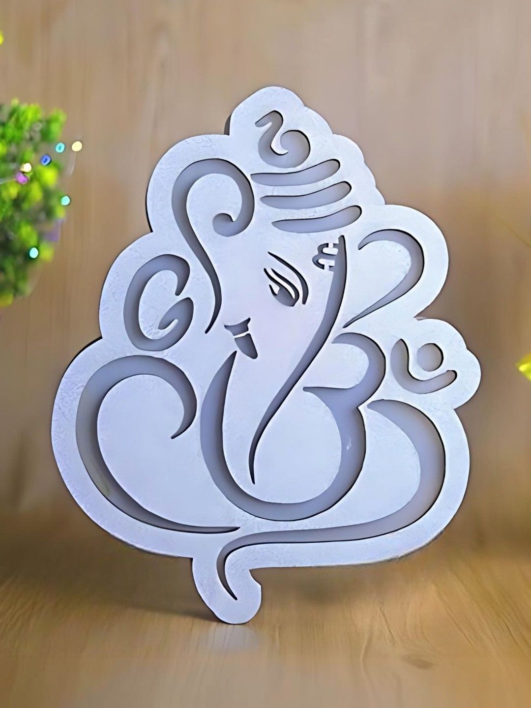Jaraya White & White Acrylic Traditional Abstract Shaped Shaped Wall Lamp-picture-22