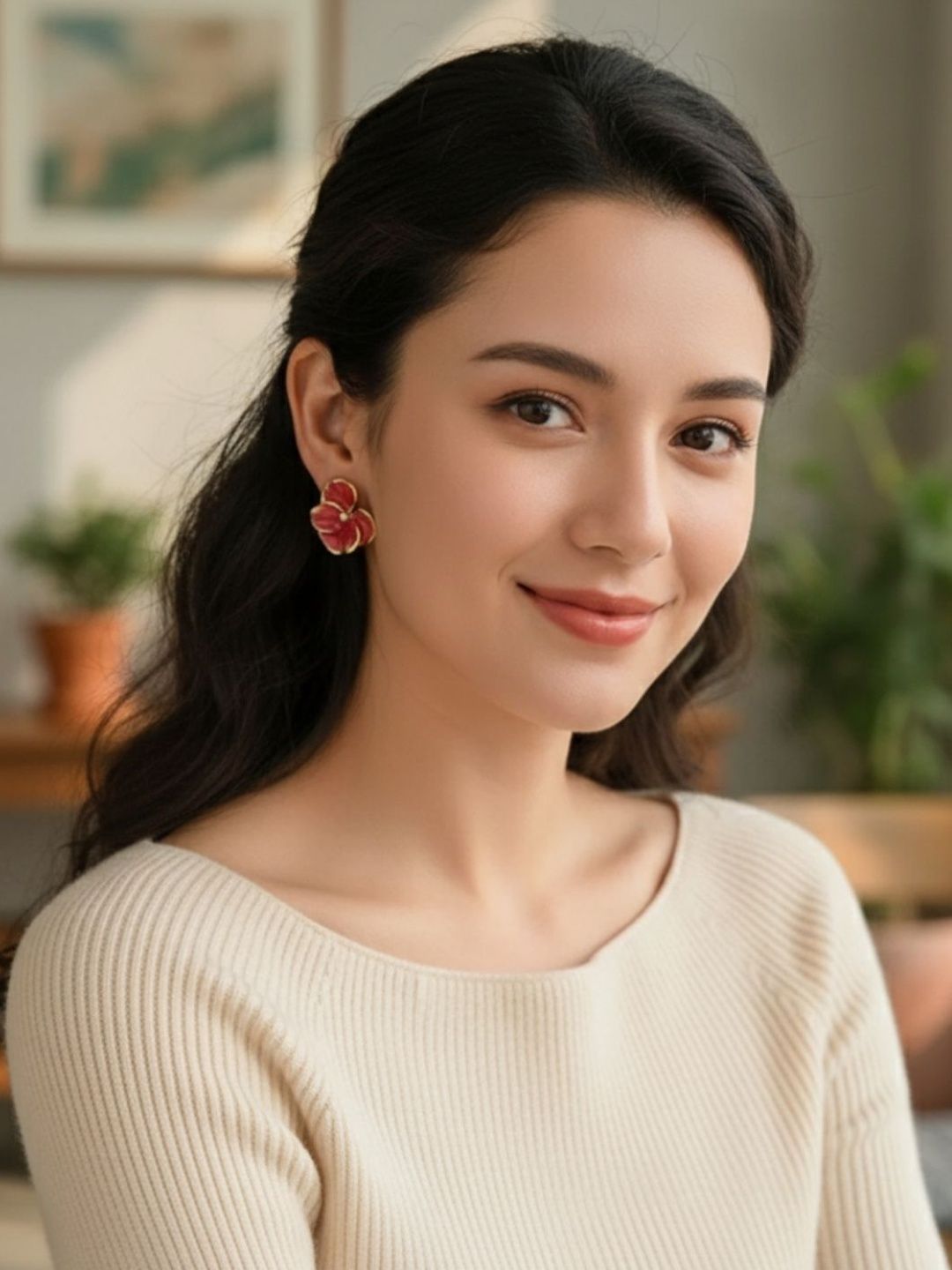 FIMBUL Floral Studs Earrings-picture-22