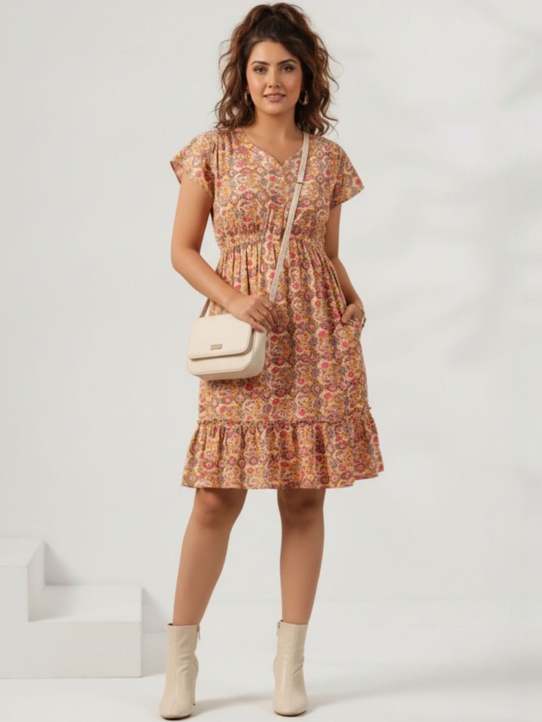 Zenava by Myntra Floral Print Fit & Flare Dress-image-34
