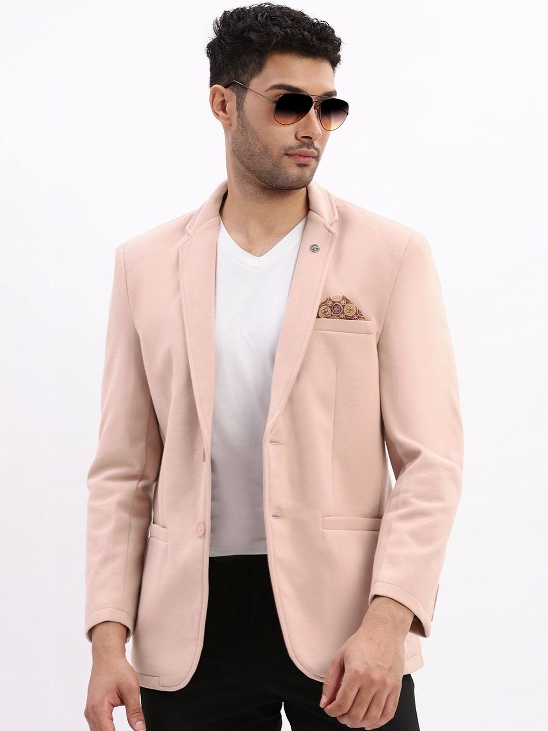 SHOWOFFFF Notched Lapel Single-Breasted Slim Fit Blazers-picture-42
