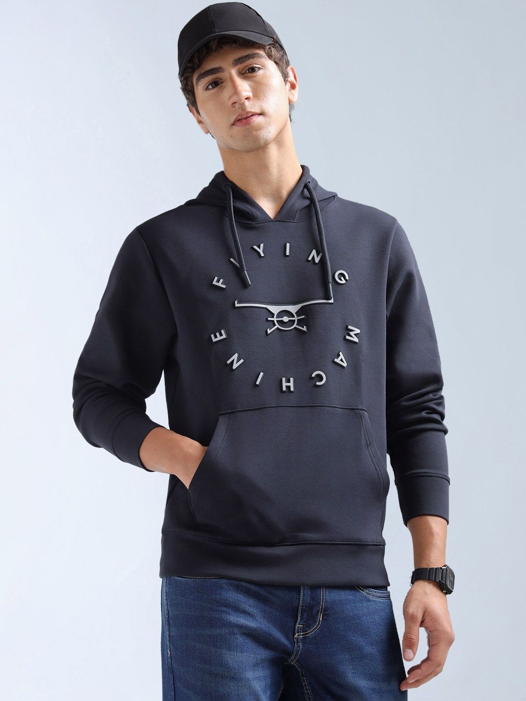 Flying Machine Men Printed Hooded Sweatshirt-picture-40