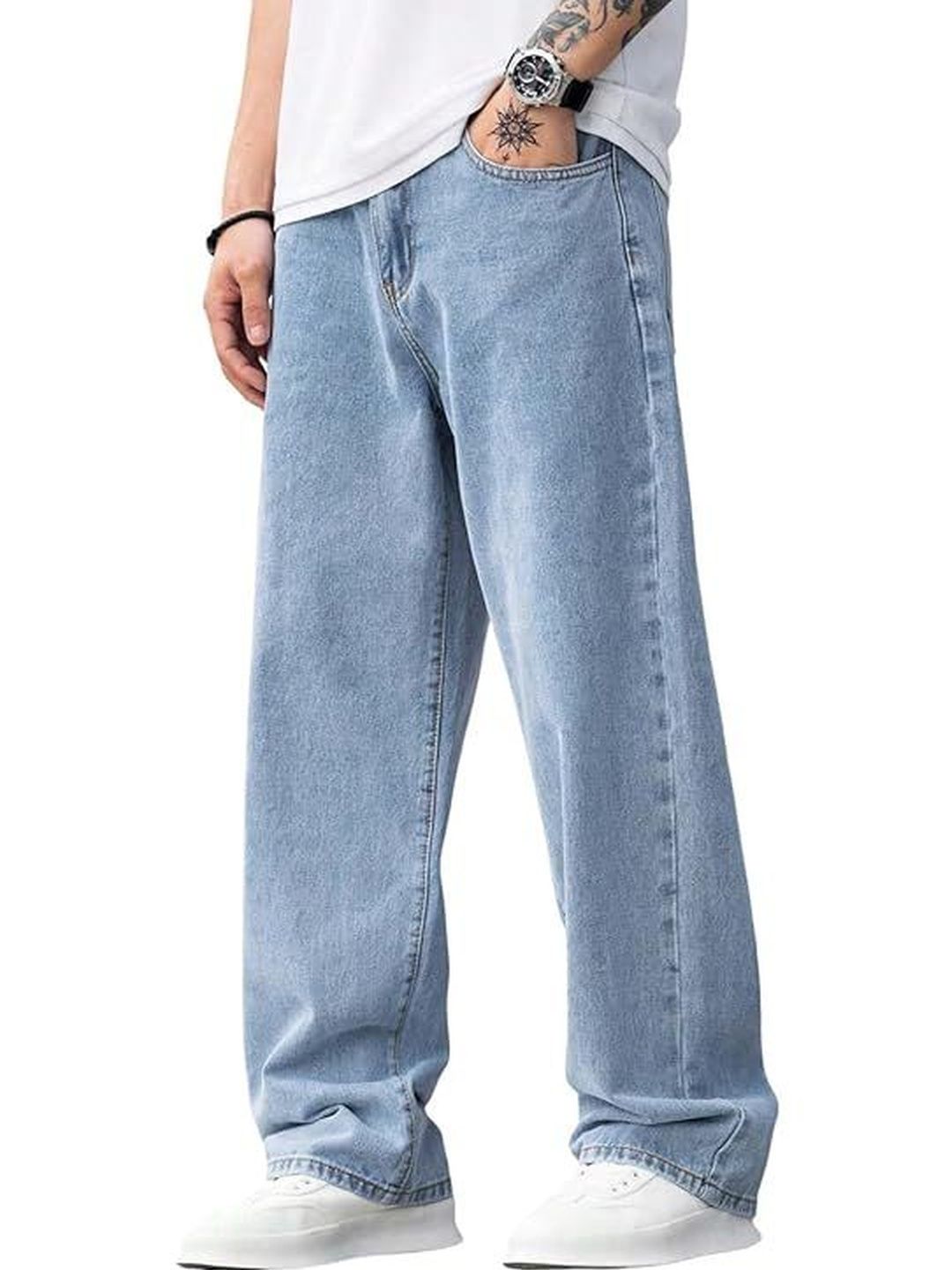 AngelFab Men Relaxed Fit High-Rise Stretchable Jeans-picture-25