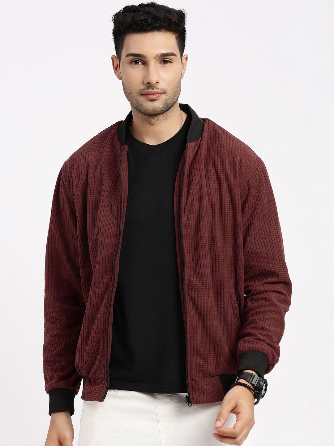 SHOWOFFFF Men Acrylic Lightweight Bomber Jacket-picture-11