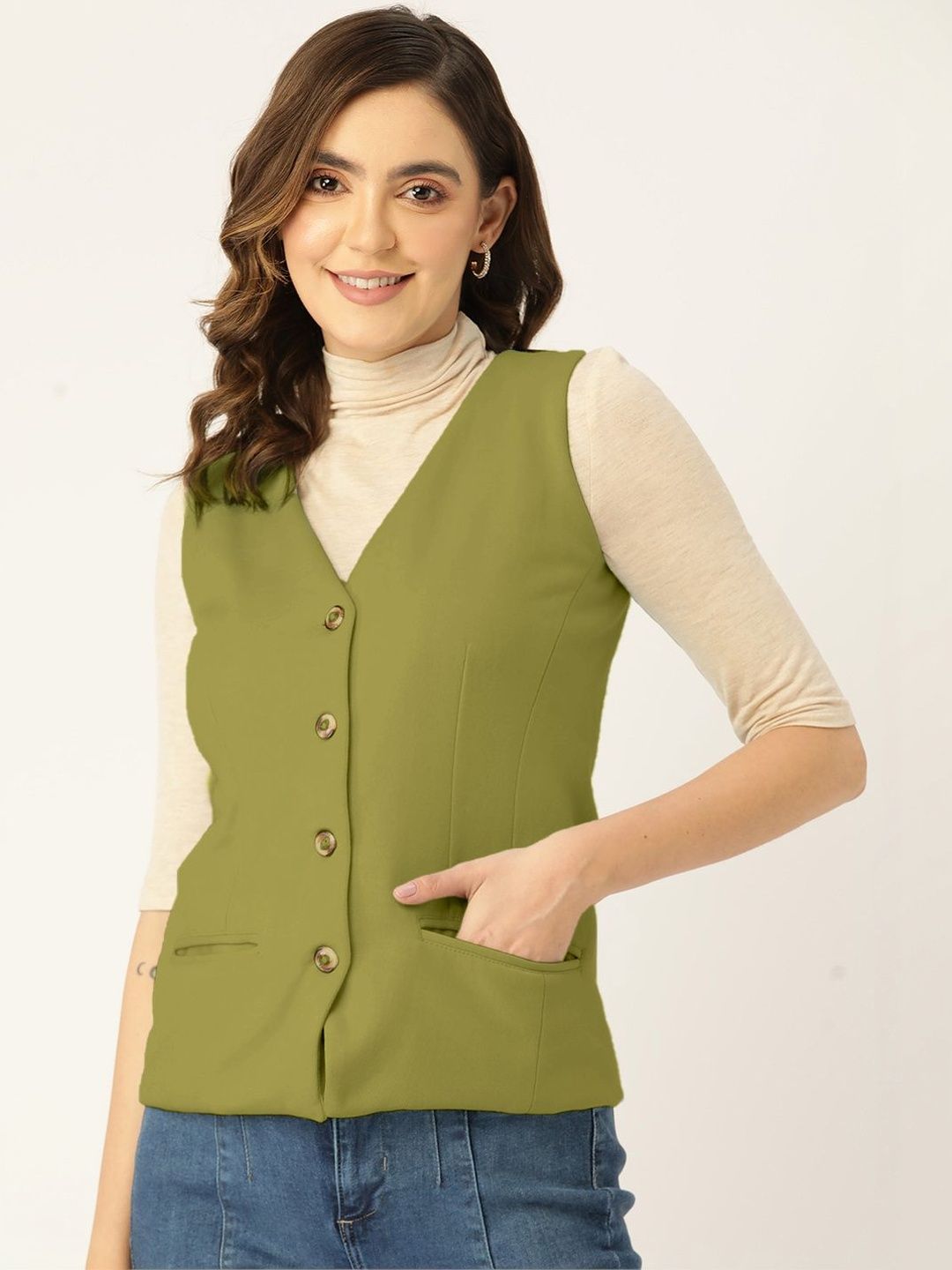 BRINNS V-Neck Sleeveless Casual Waistcoat-picture-49