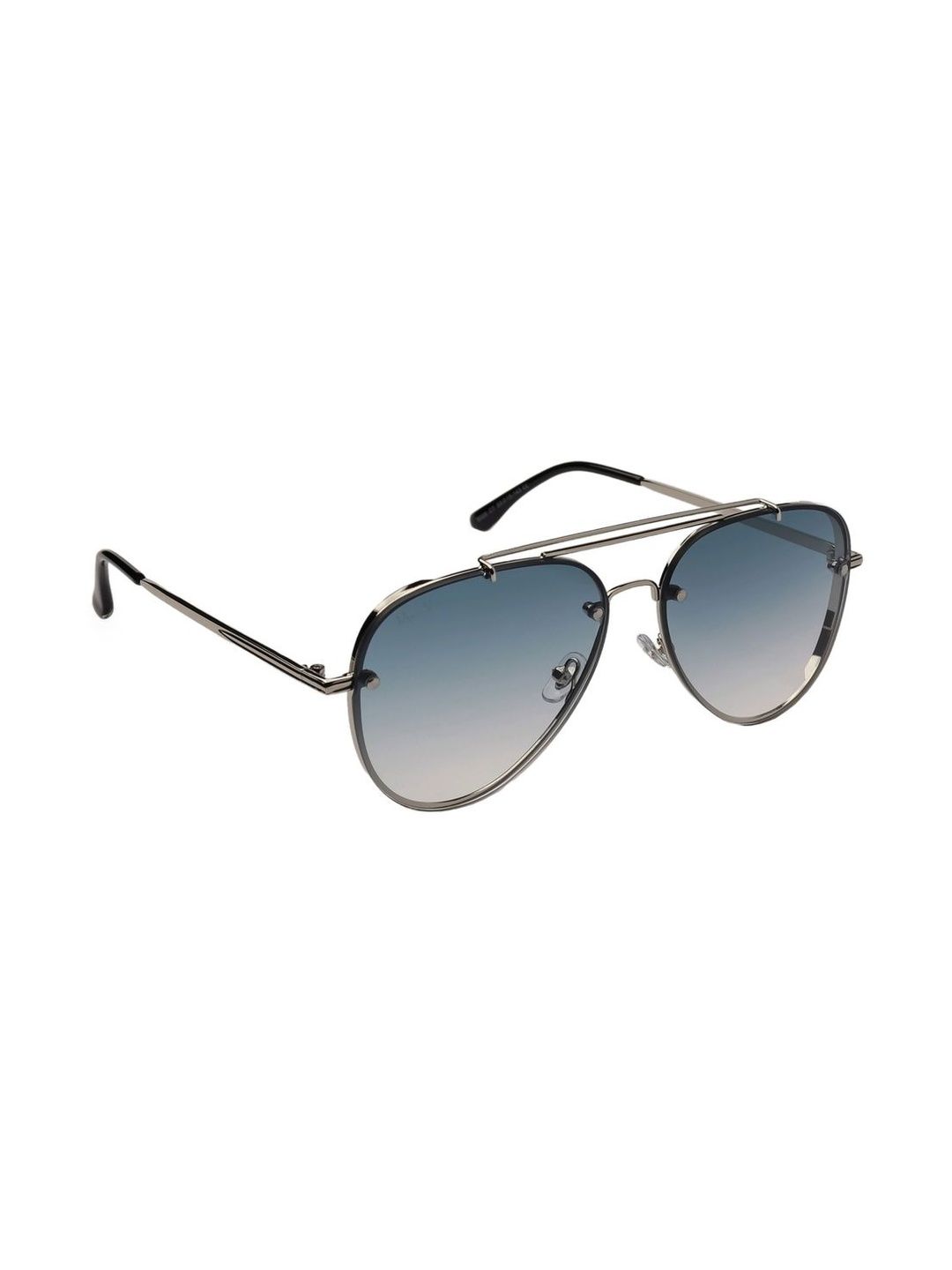 MacV Unisex Blue Lens & Steel-Toned Aviator Sunglasses with-picture-21