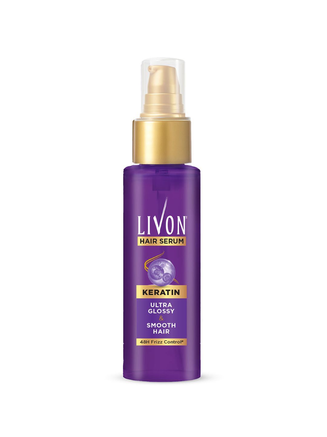 Livon Keratin Hair Serum for Ultra Glossy & Smooth Hair - 48 ml