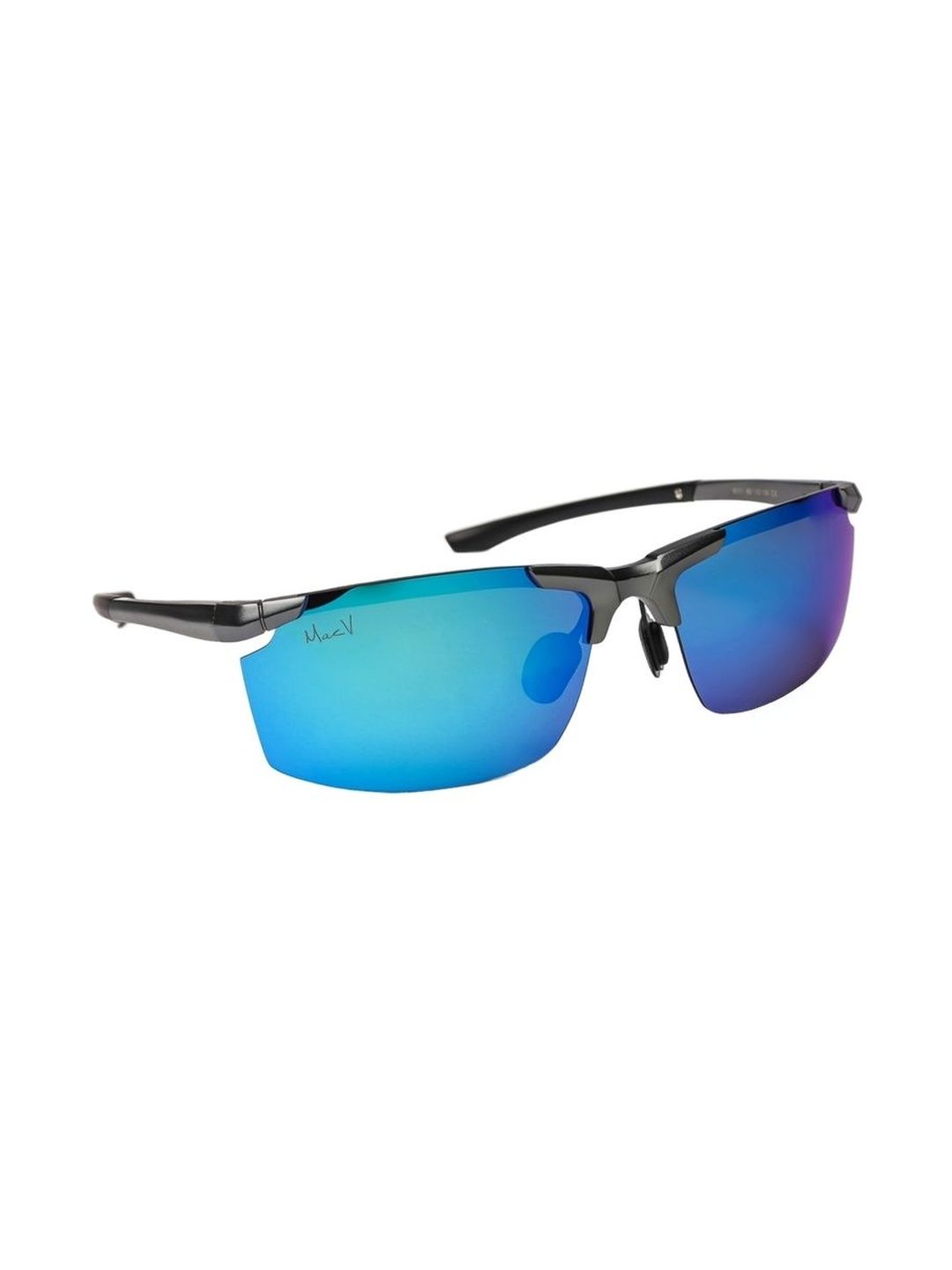 MacV Unisex Blue Lens & Black Sports Sunglasses with-image-42