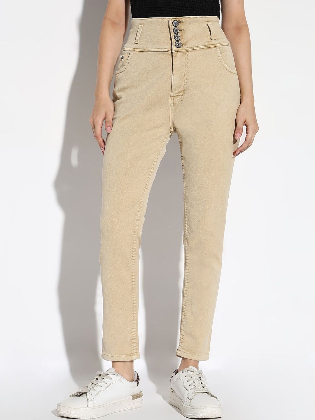 SHOWOFFFF Women Comfort Slim Fit Mid-Rise Acid Wash Stretchable Jeans-image-39