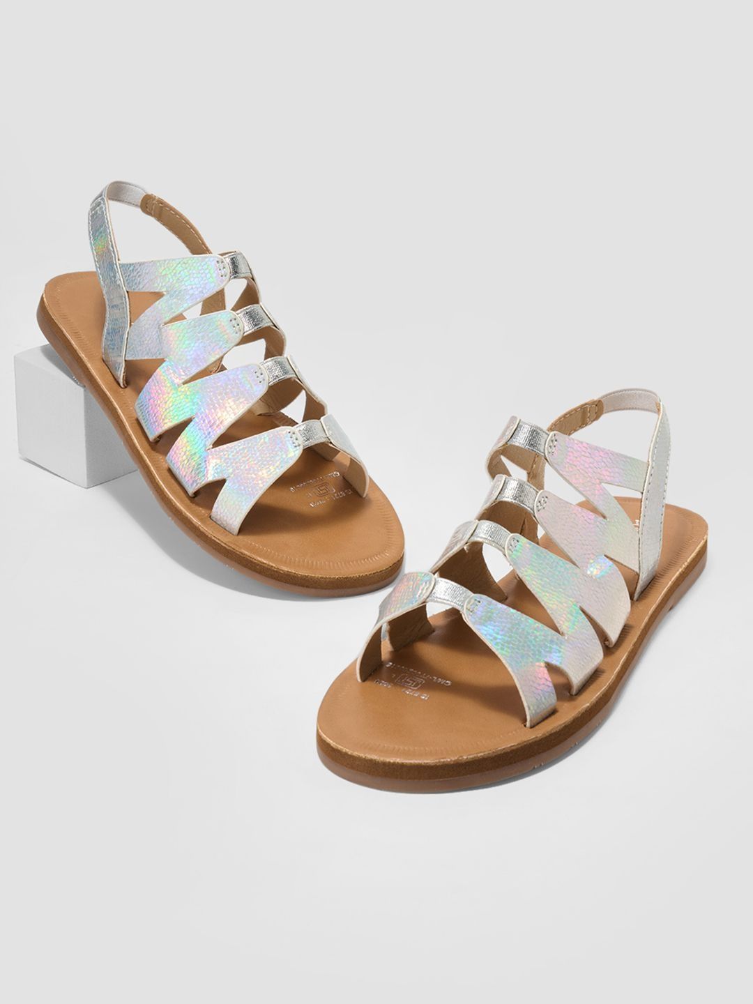 Pantaloons Junior Girls PU Gladiators Sandals-picture-21