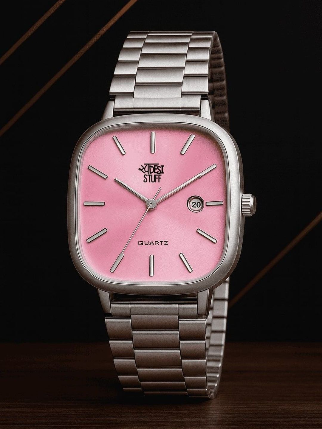 SWADESI STUFF Men Dial & Straps Analogue Date Aperture Watch SDS 172 PINK 99-picture-28