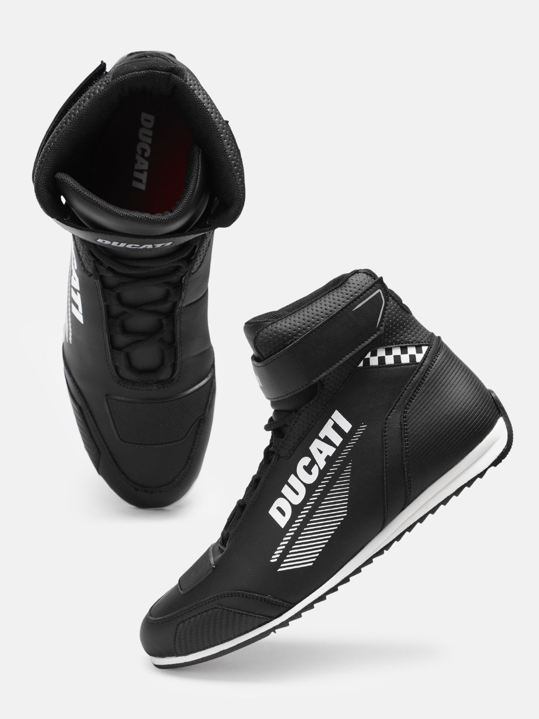 Ducati Men Brand Logo Printed Mid-Top Everyday Sneakers-picture-16