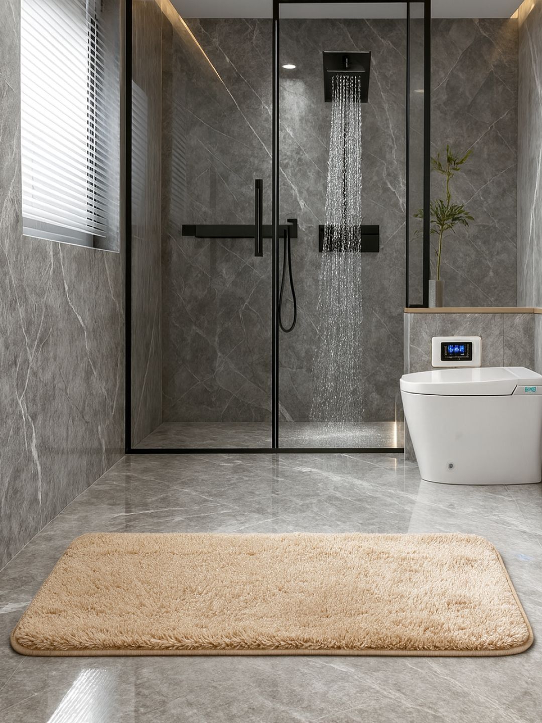 Dryspun Brown 2800 GSM Microfibre Non-Slip Bath Rug-picture-29