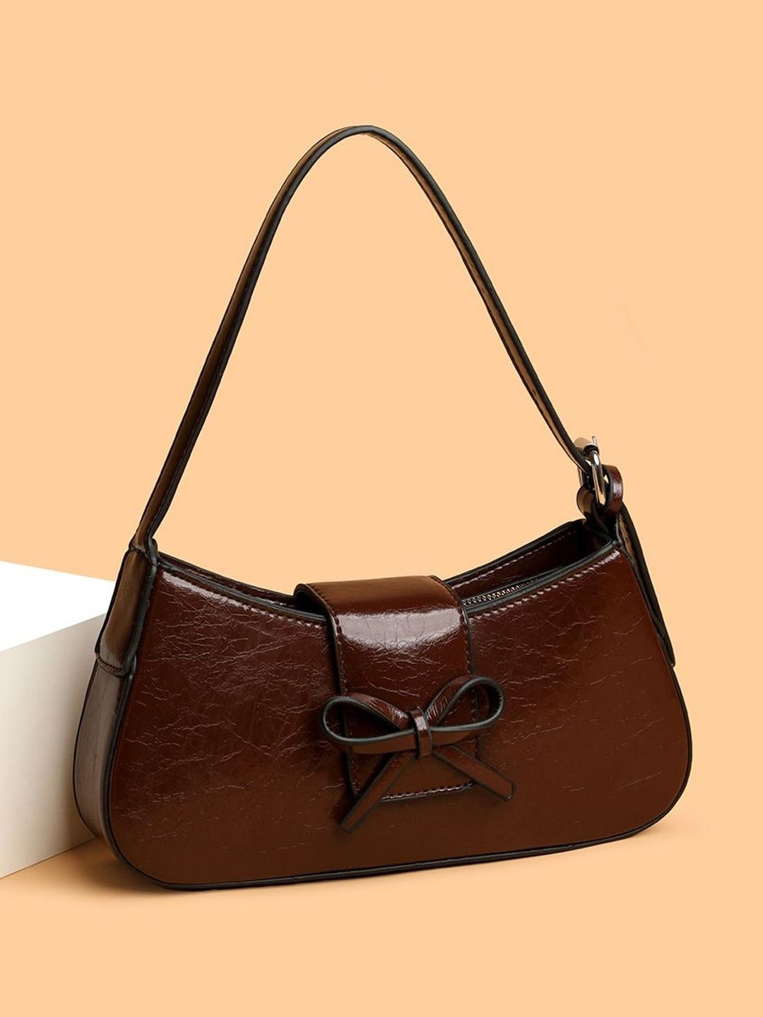 Diva Dale PU Shoulder Bag with Bow Detail-picture-33
