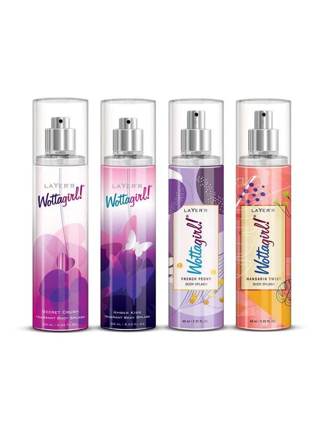 LAYER'R WOTTAGIRL! Set Of 4 Long Lasting Body Splash - 60 ml Each-image-8