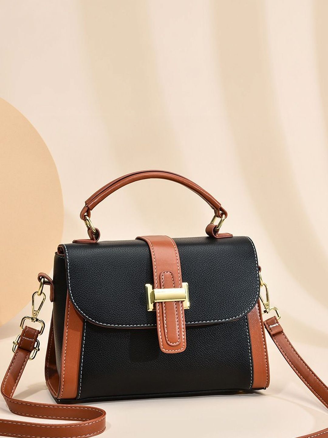 Diva Dale Colourblocked PU Structured Handheld Bag-picture-31