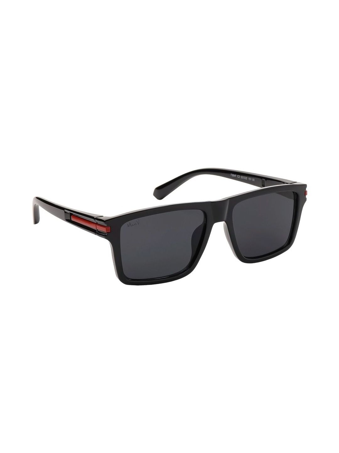 MacV Unisex Black Lens & Black Square Sunglasses with-picture-19