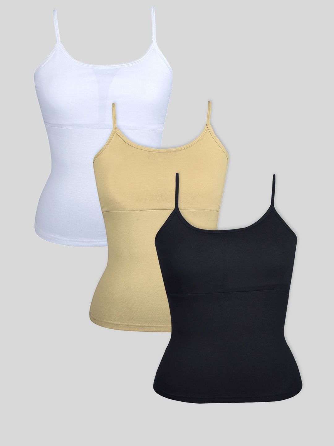 DChica Girls Pack Of 3 Padded Camisoles-picture-23