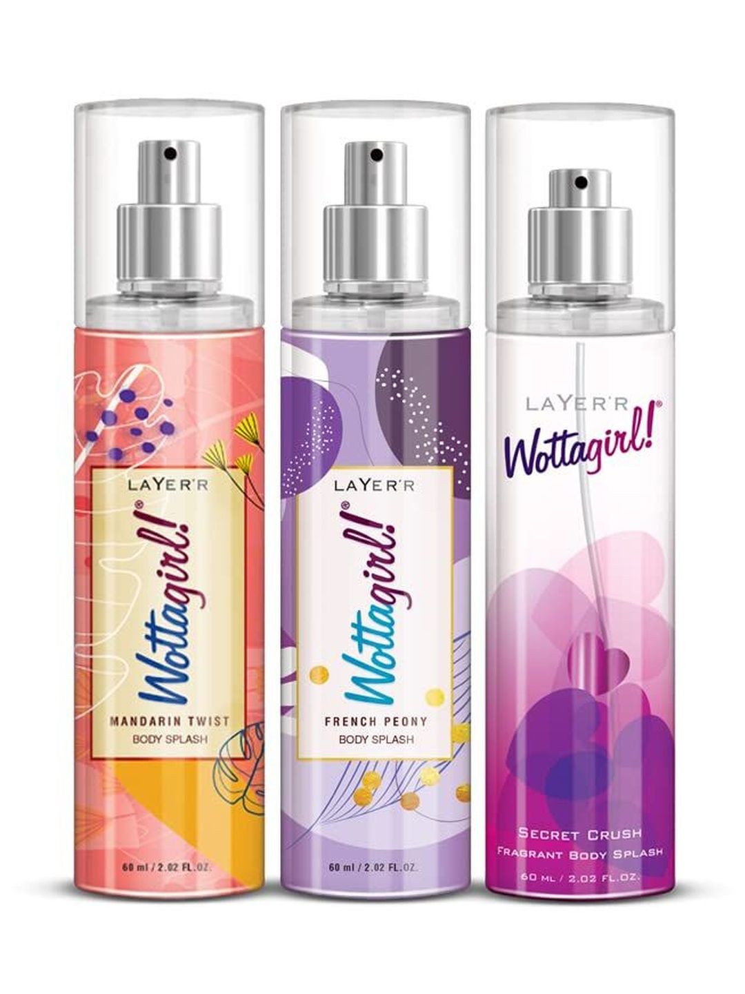 LAYER'R WOTTAGIRL! Set Of 3 Mandarin Twist- French- Secret Crush Body Splash- 60 ml Each-picture-39