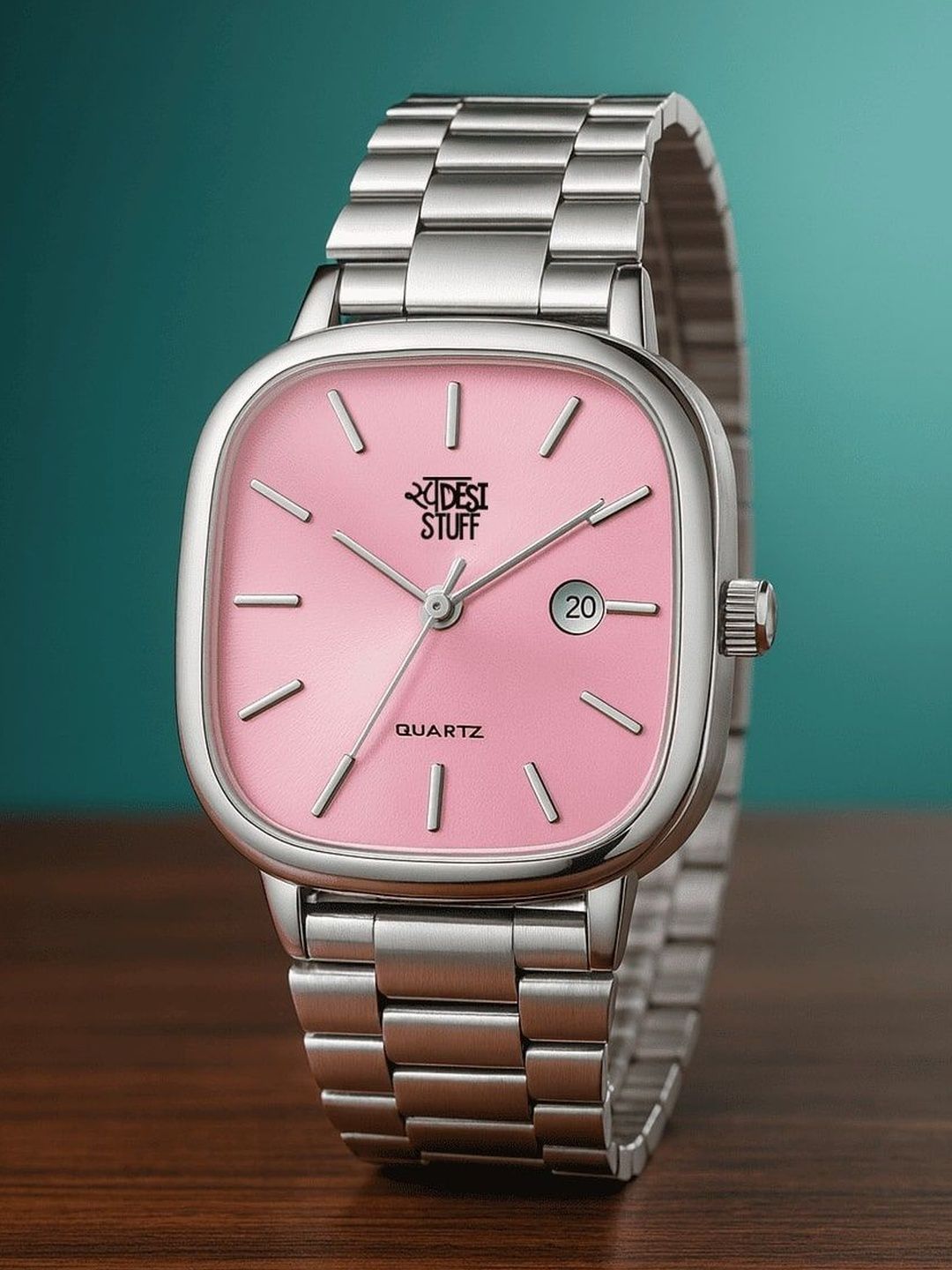 SWADESI STUFF Men Dial & Straps Analogue Date Aperture Watch SDS 172 PINK-picture-30