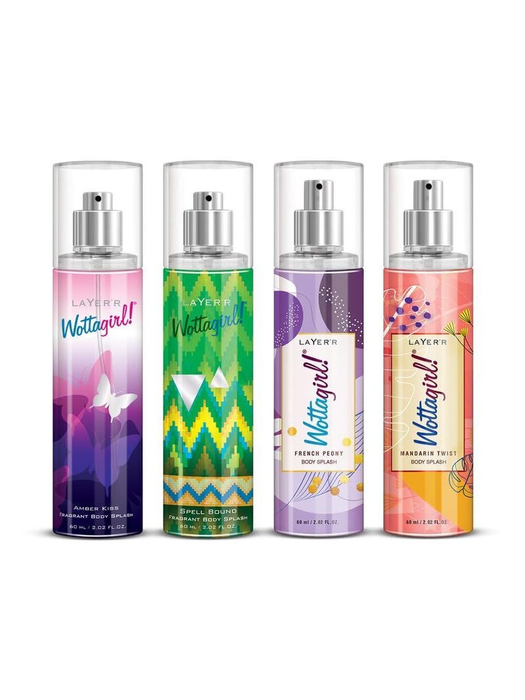 LAYER'R WOTTAGIRL! Set Of 4 Long Lasting Body Splash - 60 ml Each-image-9