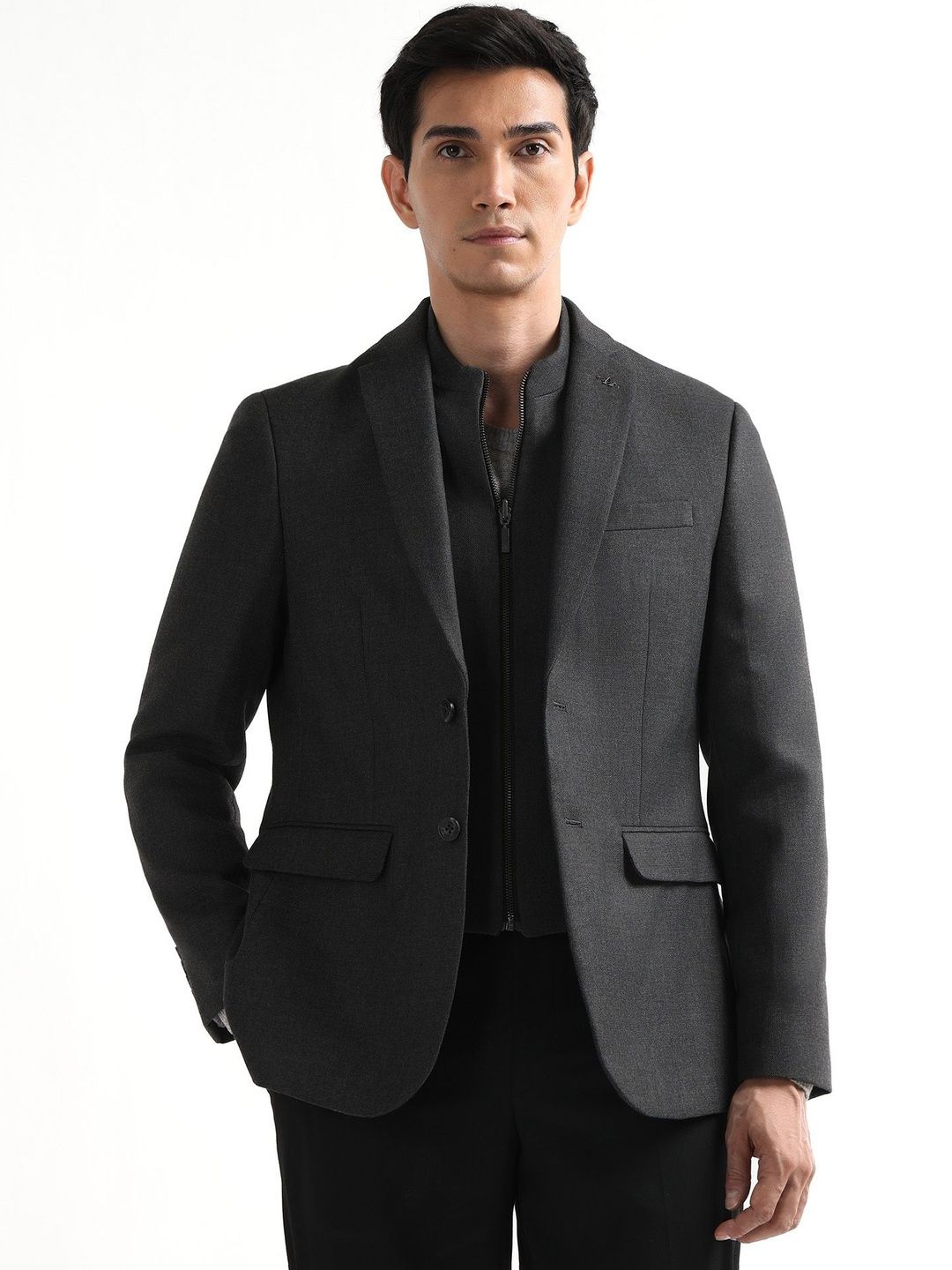 Arrow Notched Lapel Single-Breasted Formal Blazers-picture-28
