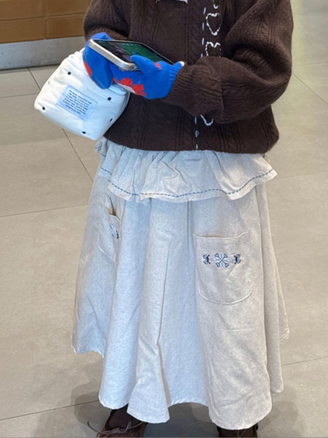 LULU & SKY Girls Embroidered A-Line Maxi Flared Skirts-picture-31