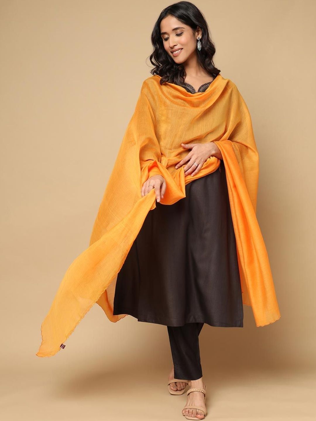 Fabindia Embroidered Cotton Silk Dupatta-picture-29