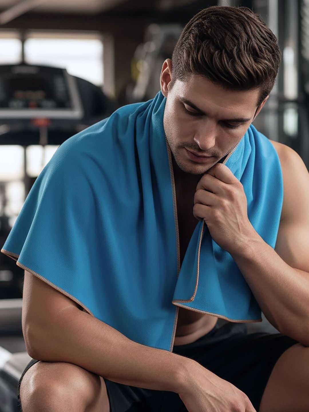 CULT Blue 170 GSM Workout Face Towel-picture-27