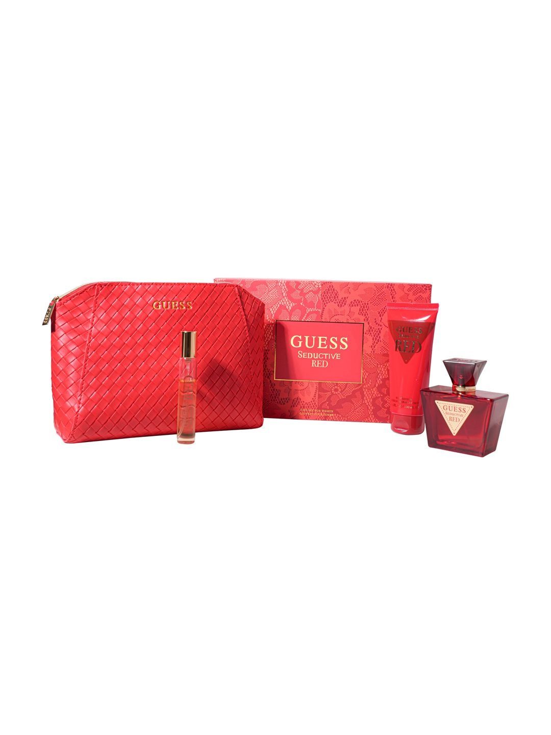 GUESS Set Of 3 Seductive Red Eau De Toilette 75 ml & 15 ml With Body Lotion 100 ml-image-33