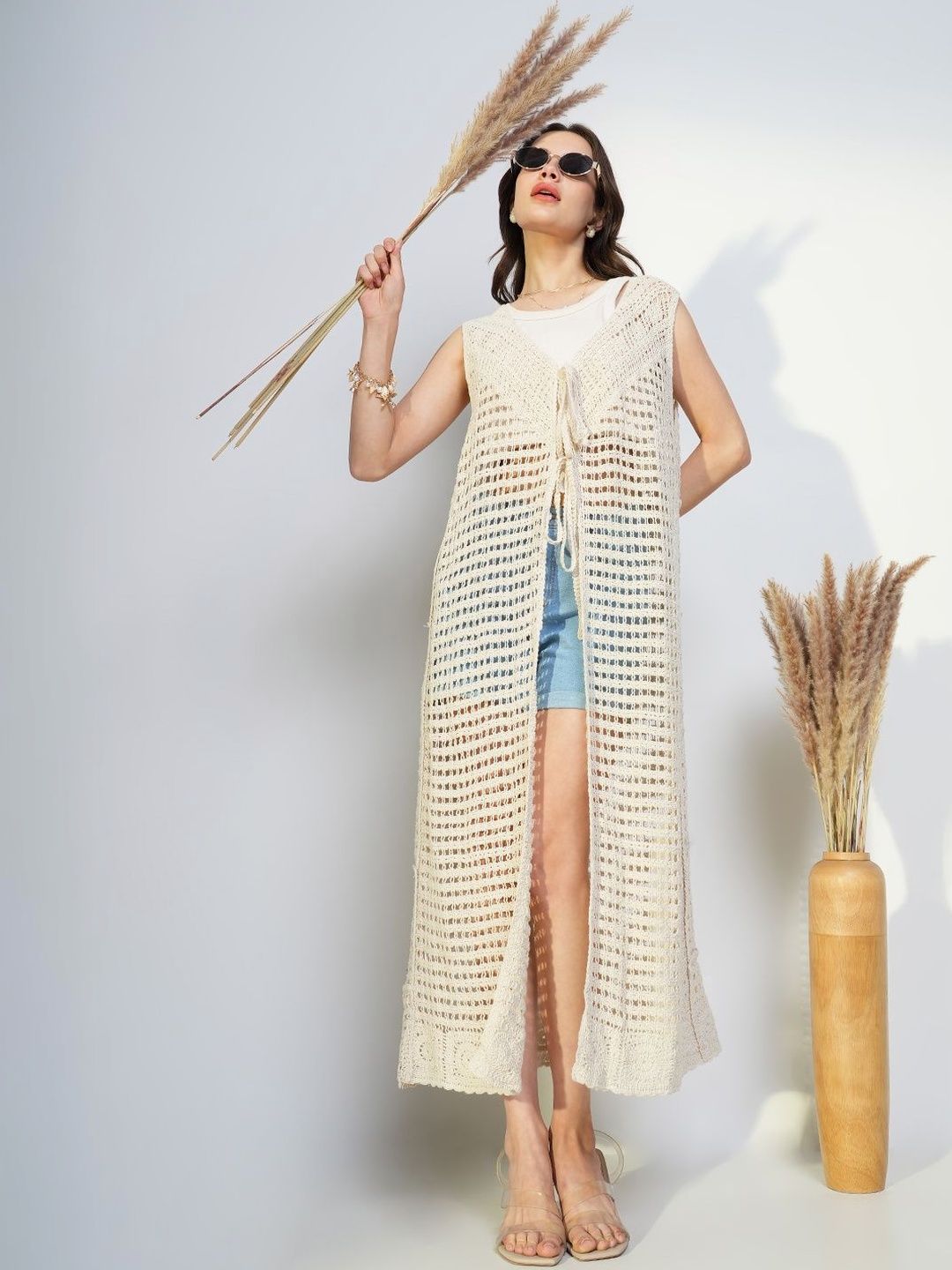 SHOWOFFFF Women Longline Shrug-image-14