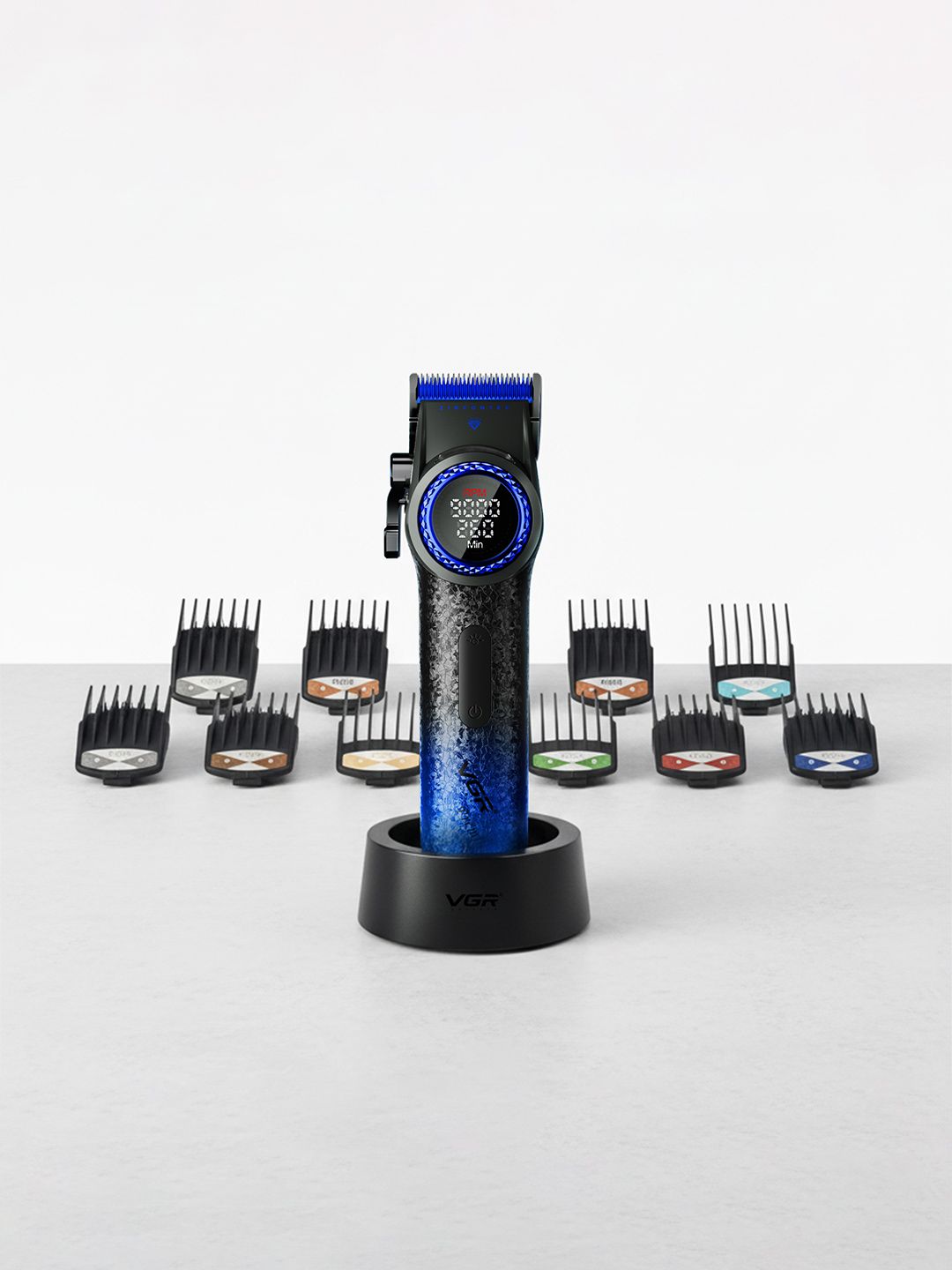 VGR V-001 Men Professional Hair Clipper with 21-Speed Adjustments - Blue-picture-45