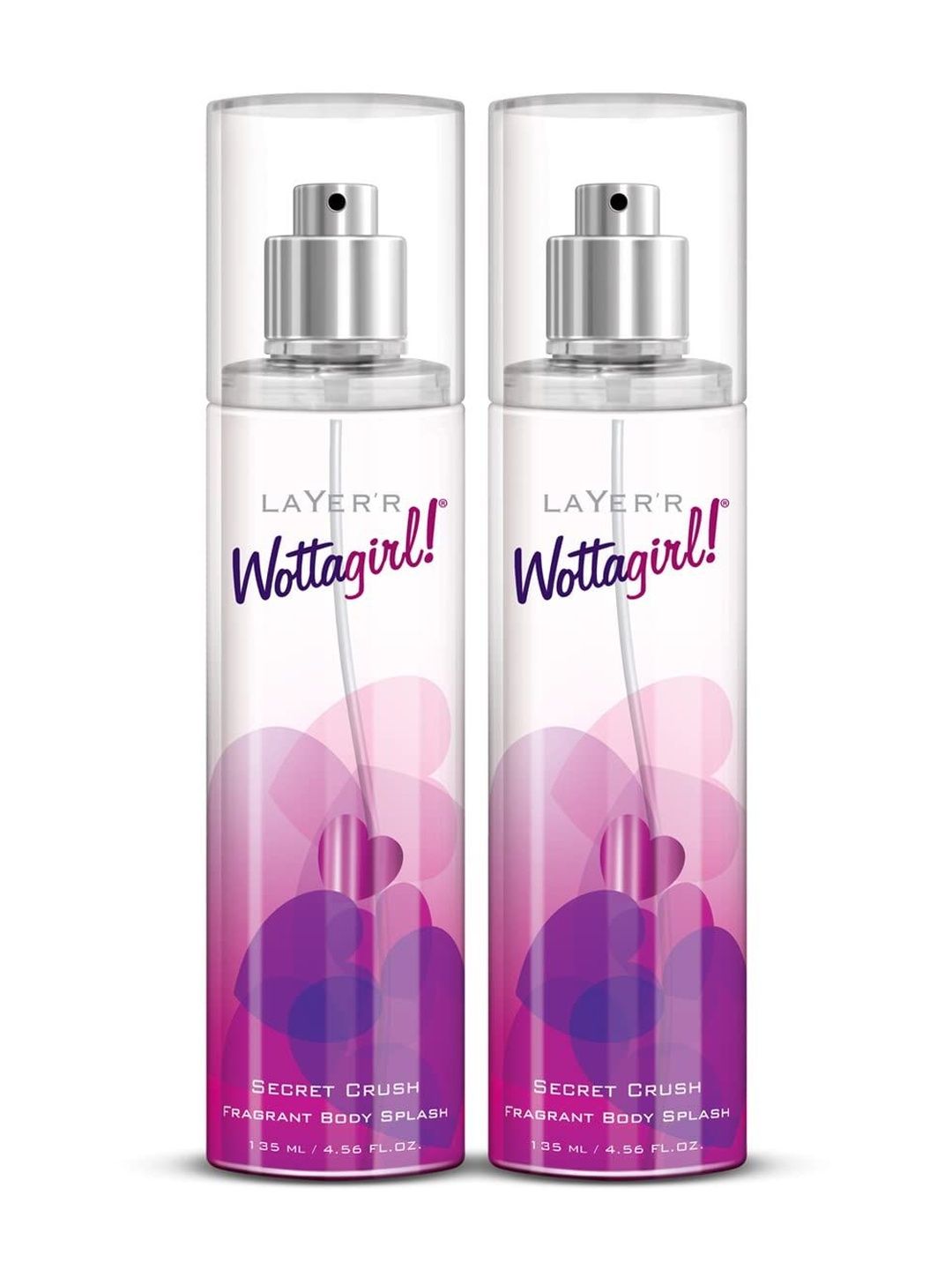 LAYER'R WOTTAGIRL! Set Of 2 Secret Crush Long Lasting Body Splash- 135 ml Each-picture-28