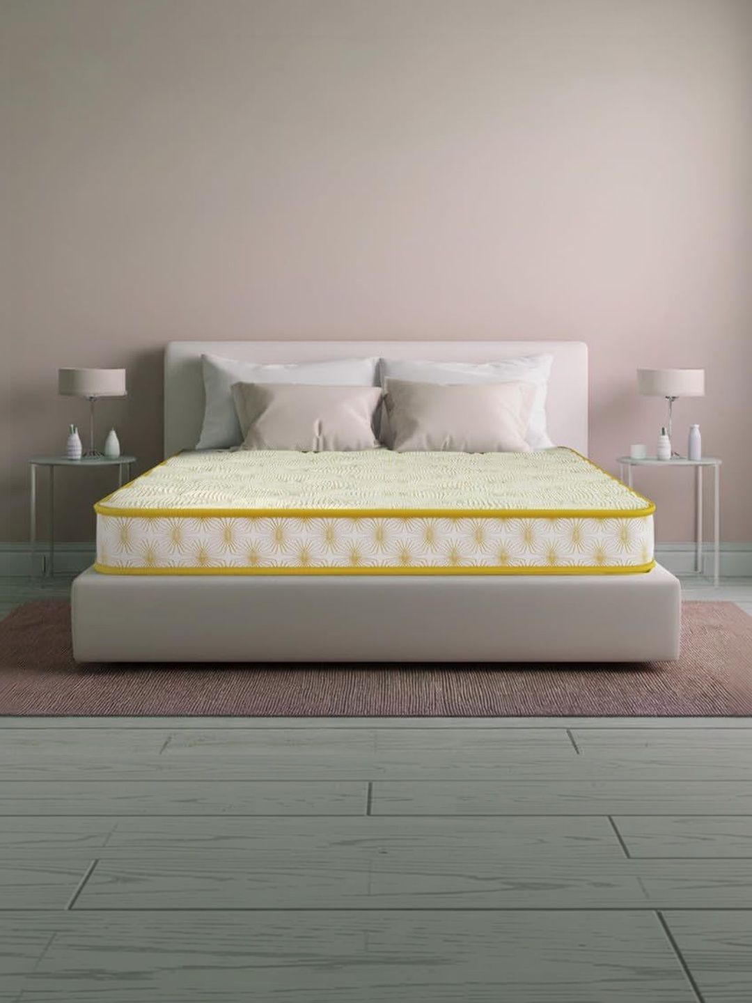 Kurl on Yellow & White Quilted Orthomagic Essential Orthopedic King Mattress-image-49