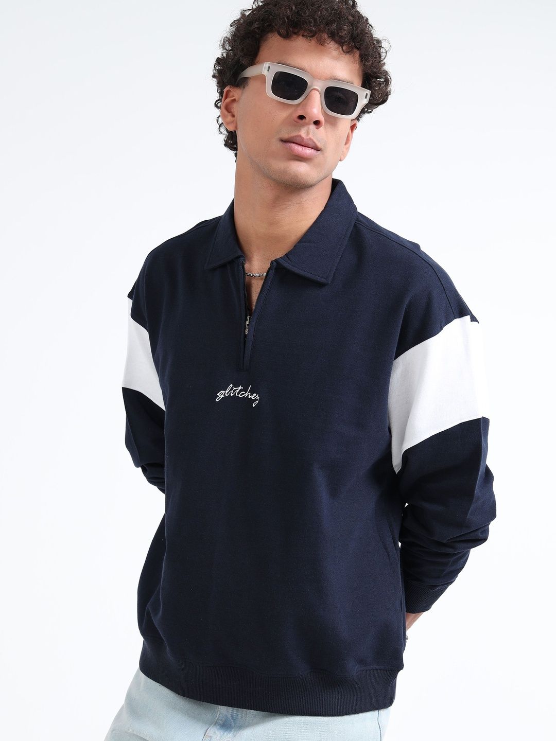 glitchez Men Colourblocked Sweatshirt-picture-58
