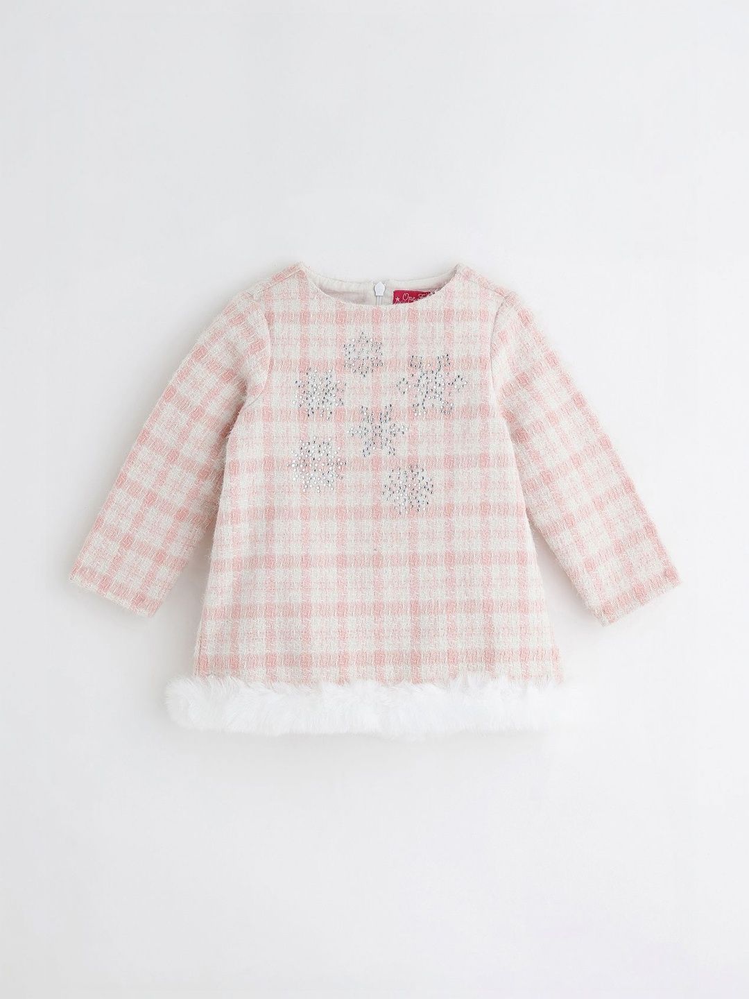 One Friday Checked Crepe Fit & Flare Dress-picture-27