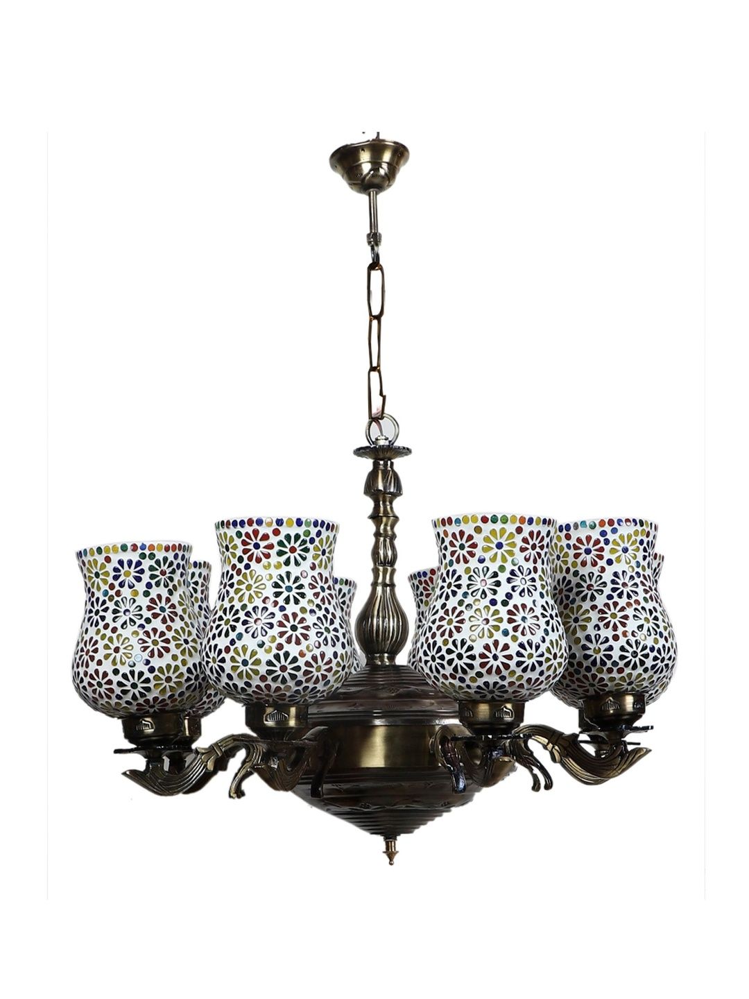 Aura White & Blue Printed Ceiling Lamp-picture-35